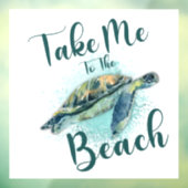 Breng me naar de Beach, Zee Turtle Raamsticker (Vel 3)