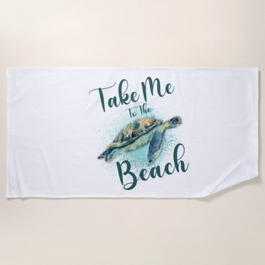 Breng me naar de Beach, Zee Turtle Strandlaken (Voorkant)