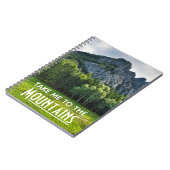 Breng me naar de bergen met pijnbomen. notitieboek (Linkerzijde)