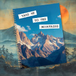 Breng me naar de bergen planner<br><div class="desc">uitzicht van een bergketen met prachtige blauwe lucht met inspirerend quote.</div>