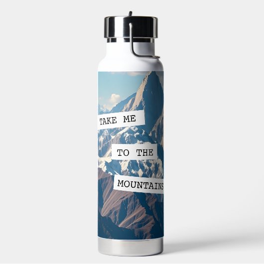 Breng me naar de bergen Quote Waterfles (Links)