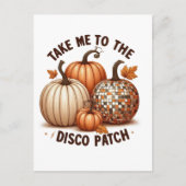 Breng me naar de Disco Patch waterverf pompoenen Briefkaart (Voorkant)