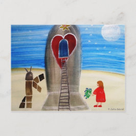 ...Breng Me Naar De Maan...kunst van Jutta Gabriel Briefkaart