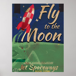 Breng me naar de Maan Vintage Reisposter Poster