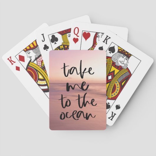 Breng me naar de oceaan pokerkaarten (Achterkant)