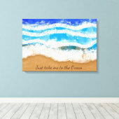 Breng me naar de oceaan, Poster Art Canvas Afdruk (Insitu (Houten vloer))