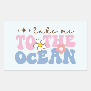 Breng me naar de oceaan rechthoekige sticker