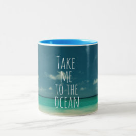 Breng me naar de oceaan tweekleurige koffiemok