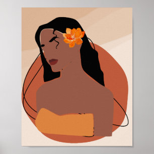 Breng me naar Hawaï, Boho gezichtsloze vrouw Poster