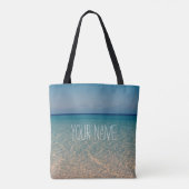 Breng me naar het Beach Zee Water Blue Sky Sand Tote Bag (Achterkant)