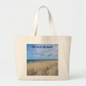 Breng me naar het strand. Jumbo Canvas Bag Grote Tote Bag (Voorkant)