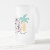 Breng me naar het strand matglas bierpul (Voorkant rechts)