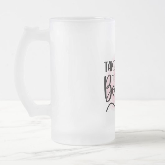 Breng me naar het strand matglas bierpul (Links)