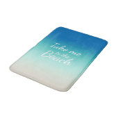 "Breng me naar het strand" Modern Blue Ombre Badmat (Gekanteld)