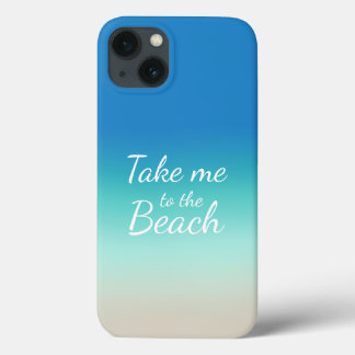 "Breng me naar het strand" Modern Blue Ombre Case-Mate iPhone Case