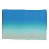 "Breng me naar het strand" Modern Blue Ombre Kussensloop (Achterkant-Links)