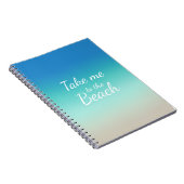 "Breng me naar het strand" Modern Blue Ombre Notitieboek (Rechterzijde)
