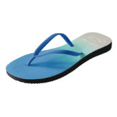 "Breng me naar het strand" Modern Blue Ombre Teenslippers (Schuin)