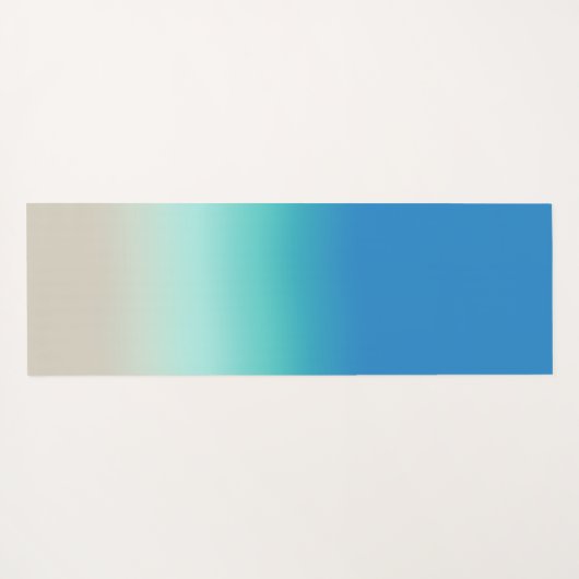 "Breng me naar het strand" Modern Blue Ombre Yogamat (Achterkant (horizontaal))
