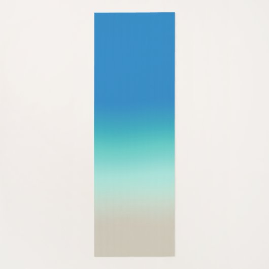 "Breng me naar het strand" Modern Blue Ombre Yogamat (Achterkant)