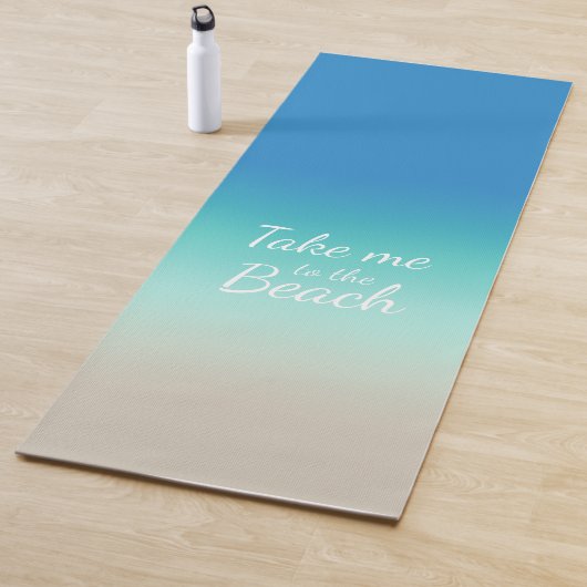 "Breng me naar het strand" Modern Blue Ombre Yogamat (In situ)