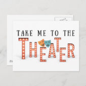 Breng me naar het theater briefkaart (Voorkant / Achterkant)