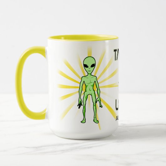 Breng me naar je leider - Grappig UFO-geschenk Mok (Links)