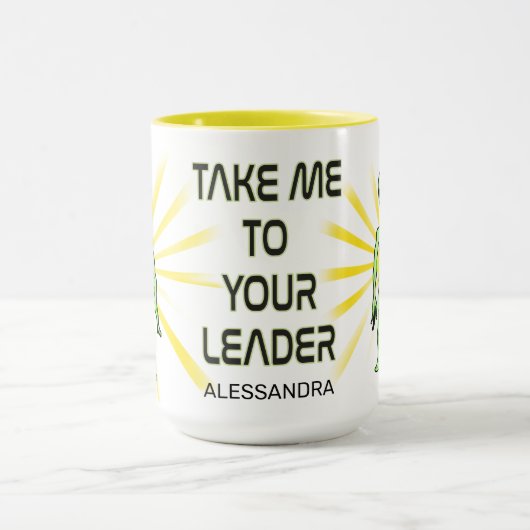 Breng me naar je leider - Grappig UFO-geschenk Mok (Midden)