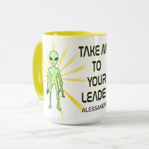 Breng me naar je leider - Grappig UFO-geschenk Mok