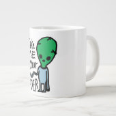 Breng me naar je leider | Schattigee Alien sarcasm Grote Koffiekop (Voorkant rechts)