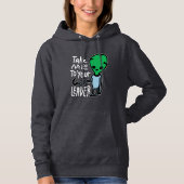 Breng me naar je leider | Schattigee Alien sarcasm Hoodie (Voorkant)