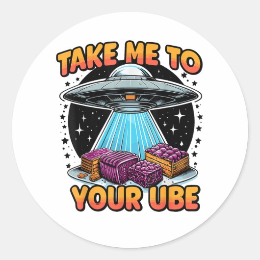 Breng Me Naar Je Ube Ronde Sticker (Voorkant)