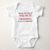 Breng me naar opa's Baby Baby bodysuit (Voorkant)