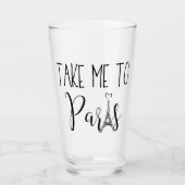 "Breng me naar Parijs" Glas (Voorkant)