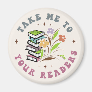 Breng me naar uw lezers: Stapel bibliotheekboeken Magneet