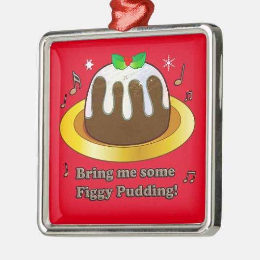 Breng me wat beeldpudding voor kerstkeramiek metalen ornament (Links)