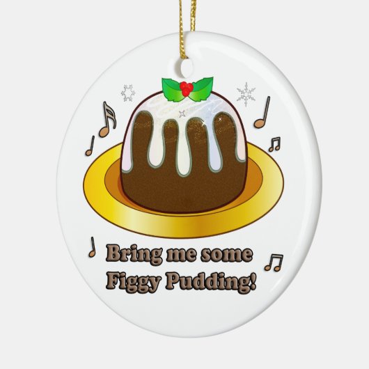 Breng me wat beeldpudding voor kerstmis keramisch ornament (Links)