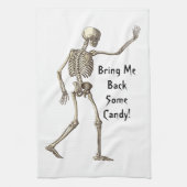 Breng me wat Snoep Skeleton Kitchen Towel terug Theedoek (Verticaal)