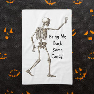 Breng me wat Snoep Skeleton Kitchen Towel terug Theedoek