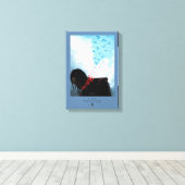 Breng me z'n hoofd. canvas afdruk (Insitu (Houten vloer))