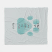 Breng mijn hond Gezegde Blauwgroen Waterverf poot Fleece Deken (Voorkant (Horizontaal))