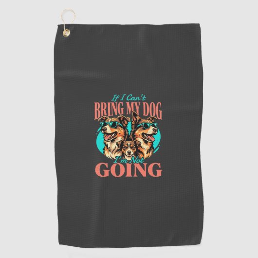 Breng Mijn Hond Retro Hond Liefhebber Golfhanddoek (Voorkant)