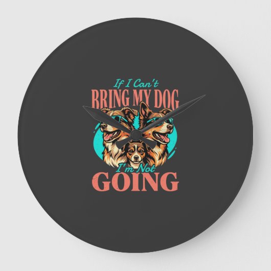 Breng Mijn Hond Retro Hond Liefhebber Grote Klok (Voorkant)