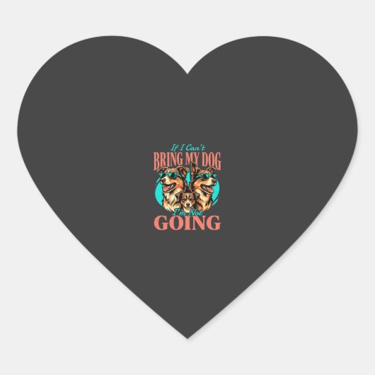 Breng Mijn Hond Retro Hond Liefhebber Hart Sticker (Voorkant)