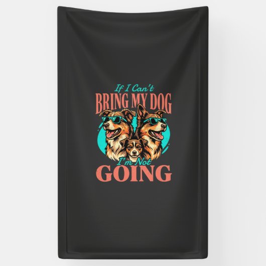Breng Mijn Hond Retro Hond Liefhebber Spandoek (Verticaal)