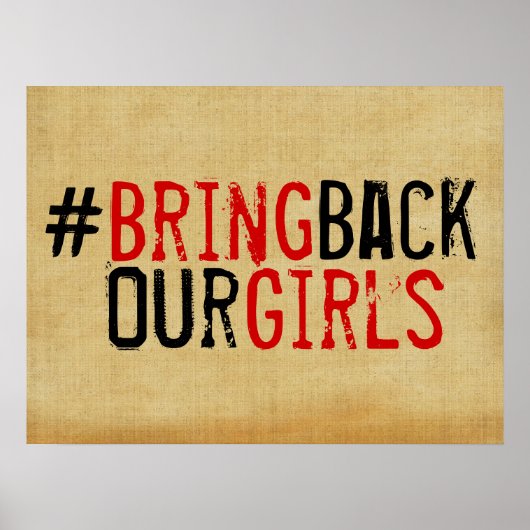 # Breng ons Poster meisjes terug (Voorkant)
