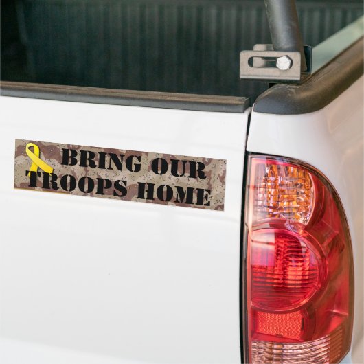 BRENG ONZE TROEPEN THUIS BUMPERSTICKER (Op Truck)