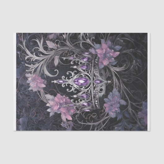 Breng op de Bling, Lila Be-Jeweled Crown Tissuepapier (Voorkant)