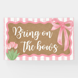 Breng op de Bows Baby Meisje Douche Banner Decor