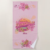 Breng op de Sunshine Graphic Preppy  Strandlaken (Voorkant)